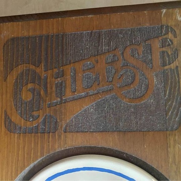 Vintage Charcuterie Wooden Cheese Serving Board With Cloche Dome Glass Lid - Picture 2 of 4